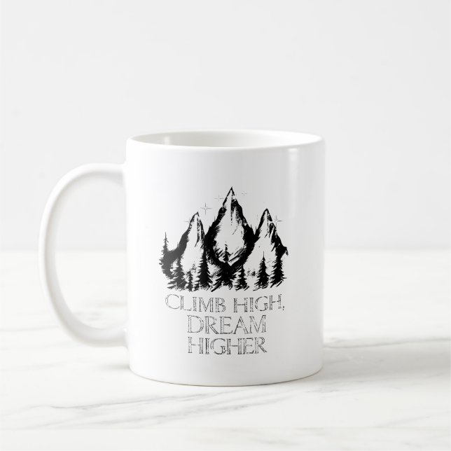 Klipp hög, Dream Högre inspiration Kaffemugg (Vänster)