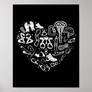 Klipp i klätterutrustningen Sten Girl Heart Poster