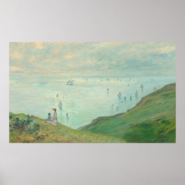 Klipp i Pourville - Claude Monet Fine Art Poster (Framsidan)