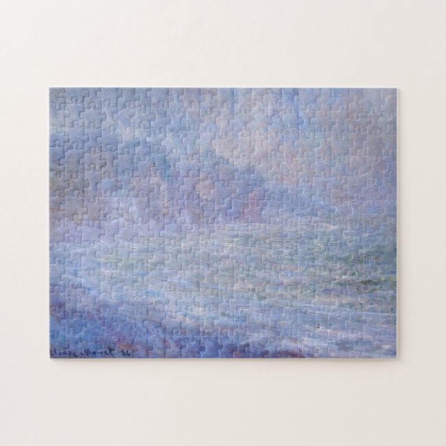 Klipp i Pourville Rain Monet Fine Art Pussel (Horisontell)