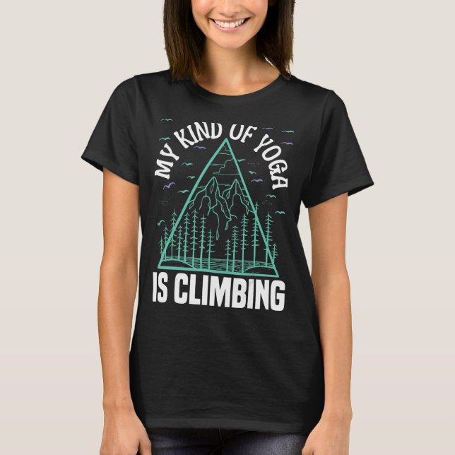 Klipp i Sten Min typ yoga klättrar T Shirt (Framsida)