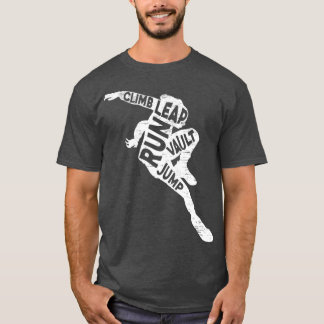Klipp Leap Springa Vault Jump Parkourist Parkour T Shirt