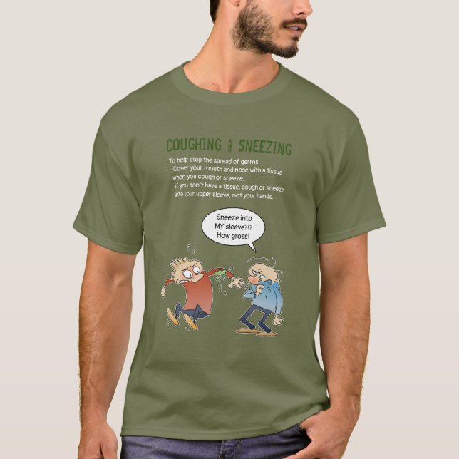 Klipp och nysa i Sleevens hälsotips T Shirt (Framsida)