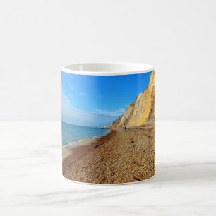 Klipp och strand i Alum Bay Kaffemugg