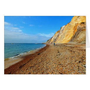 Klipp och strand på Alum Bay-kortet Hälsningskort