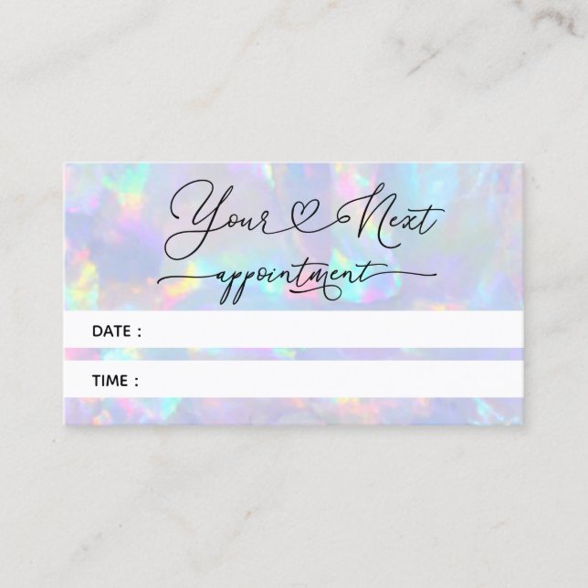 Klipp-opal-struktur-fotoavtalat kort (Framsida)