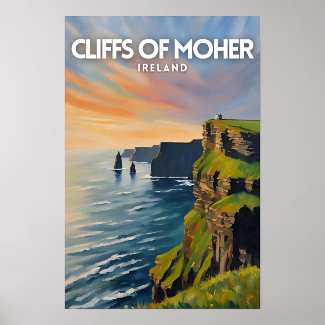Klipp på moher Travel Art Poster (Framsidan)