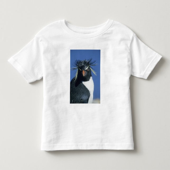 Klipp pingvin (Eudyptes chrysocome) Tee (Framsida)