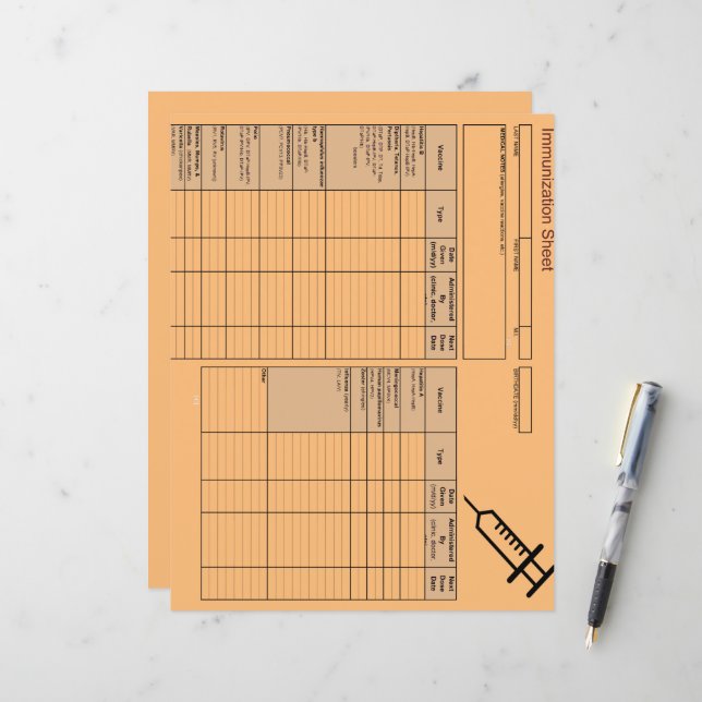 Klipp, skapad immuniseringsregistrering - Vågrät (Fram/Back In Situ)