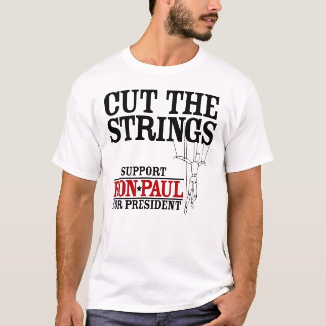 Klipp stränger den Ron Paul skjortan Tee Shirt (Framsida)