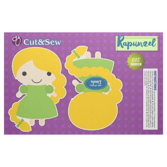 Klipp & sy det Rapunzel teckenet - DIY-plysch Tyg (Fat Quarter)