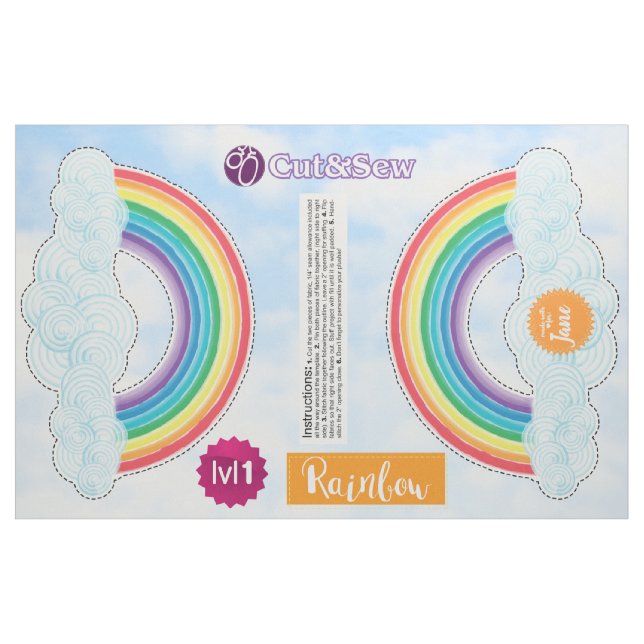 Klipp & sy regnbågen - lätta DIY projekterar Tyg (Fat Quarter)