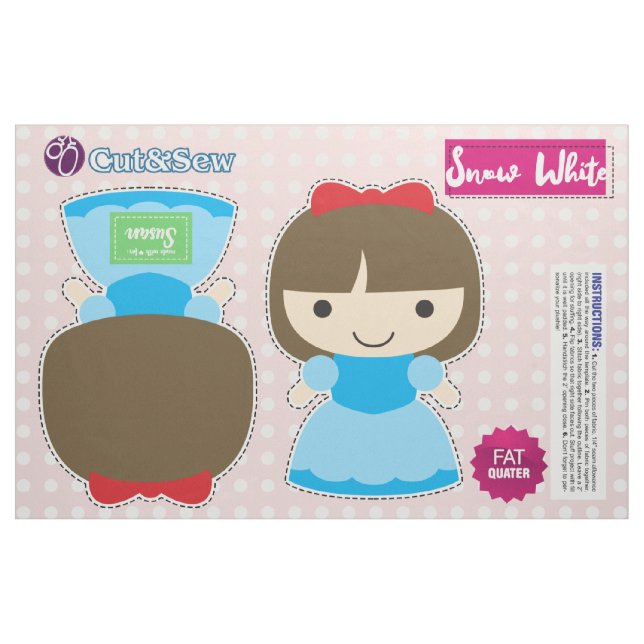 Klipp & sy snövit - lätta DIY projekterar Tyg (Fat Quarter)