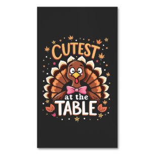 Klipp Turkiet på den Bord-funniga Thanksgivingen Magnetiska Visitkort