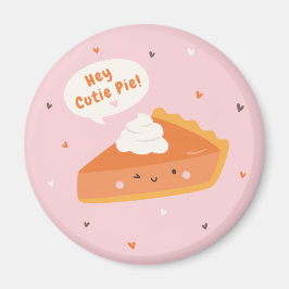 Klipp ut biet i paj med texten "Hej Cutie Paj" Magnet
