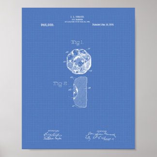 Klipp ut Diamond 1910 Patent Art Blueprint Poster