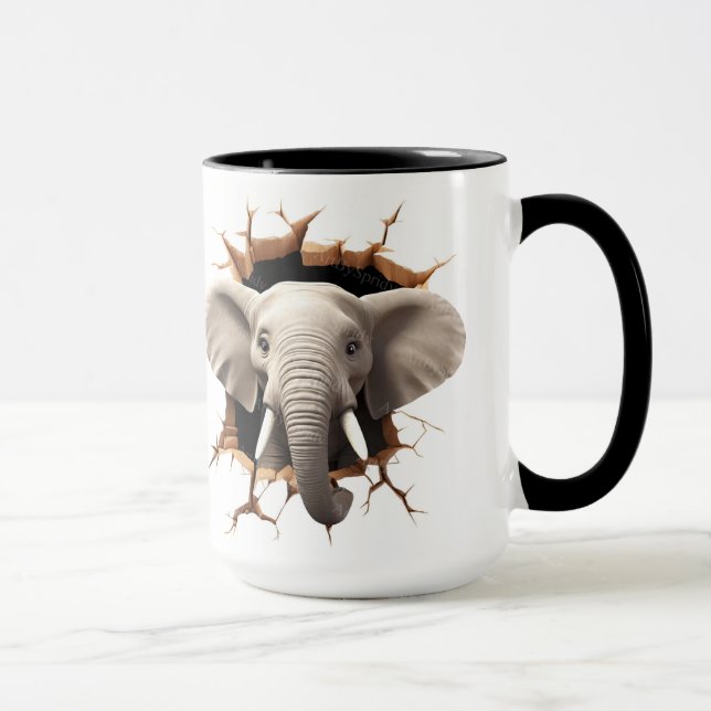 Klipp ut Elephant-bakgrund Mugg (Höger)