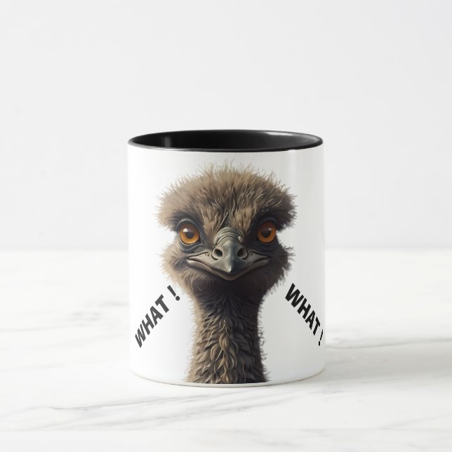 Klipp ut funny Ostrich Mugg (Center)