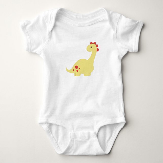 Klipp ut gult dinosaur t shirt (Framsida)