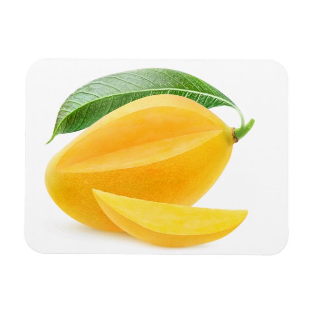 Klipp ut gult mango magnet (Horisontell)