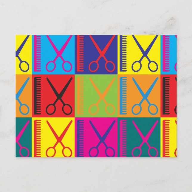 Klipp ut hårpapp vykort (Framsida)