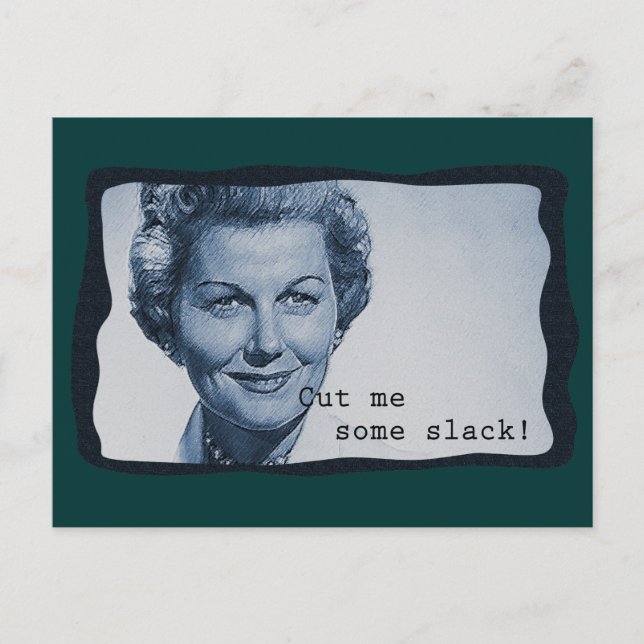 Klipp ut mig lite Slack Vykort (Framsida)