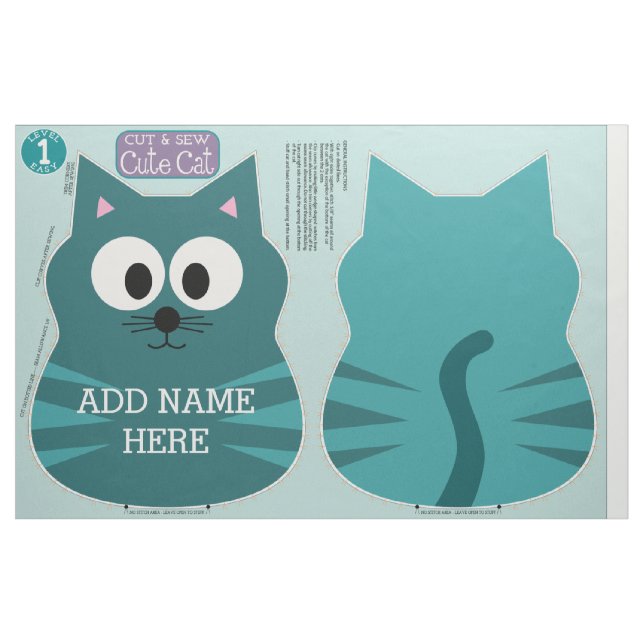 Klipp ut och såga kute Mjukisdjur Mönster Tyg (Fat Quarter)