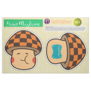 Klipp ut och visa brunt shroom - Easy DIY Project Tyg