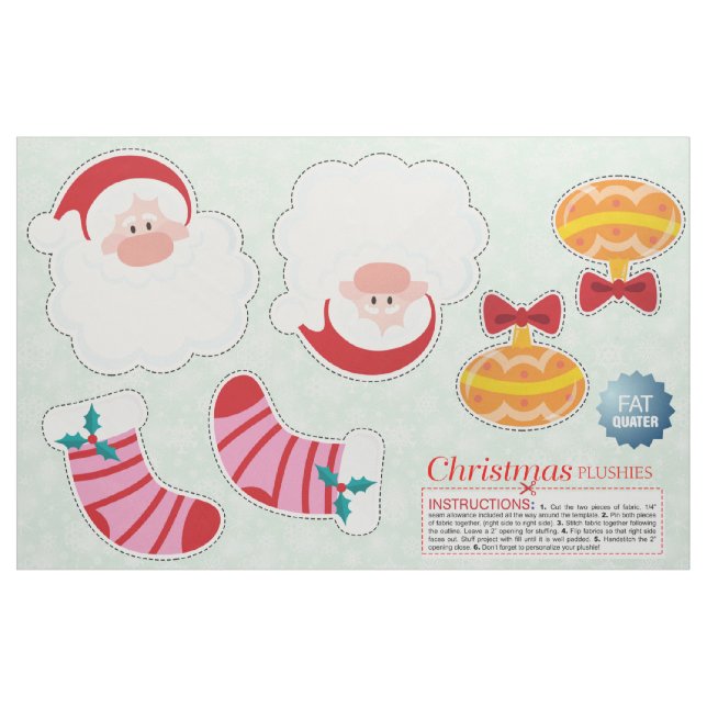 Klipp ut och visa julprydnader - DIY plush Tyg (Fat Quarter)