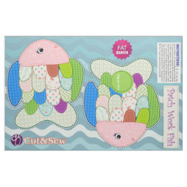 Klipp ut och visa lappverksfisk - DIY plush Tyg