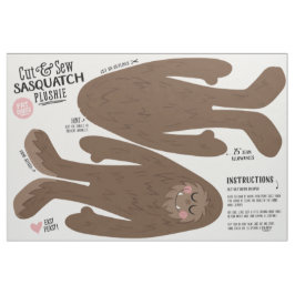 Klipp ut och visa Sasquatch Fabric - Roligt DIY pl Tyg
