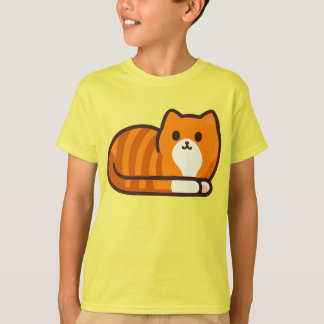 Klipp ut Orange Katt T Shirt