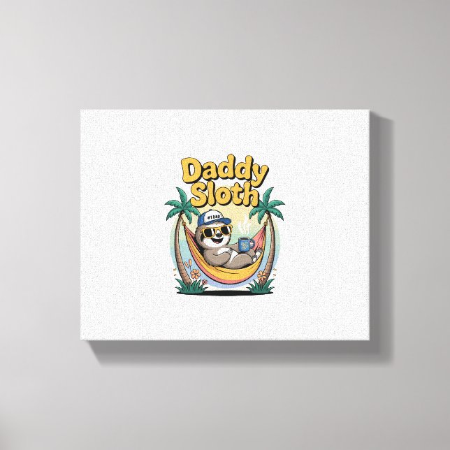 Klipp ut pappa Sloth Far Canvastryck (Framsida)
