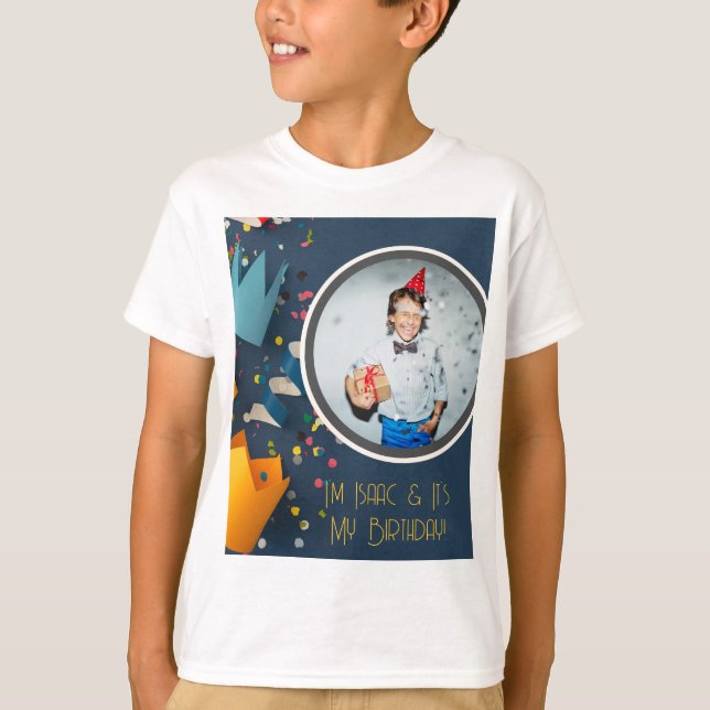 Klipp ut Papper Art Krona Anpassningsbar Photo Gue T Shirt (Framsida)