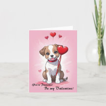 Klipp ut vattenfärgvalentins hund