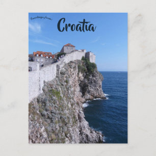 Klippa i Dubrovnik Kroatien Vykort