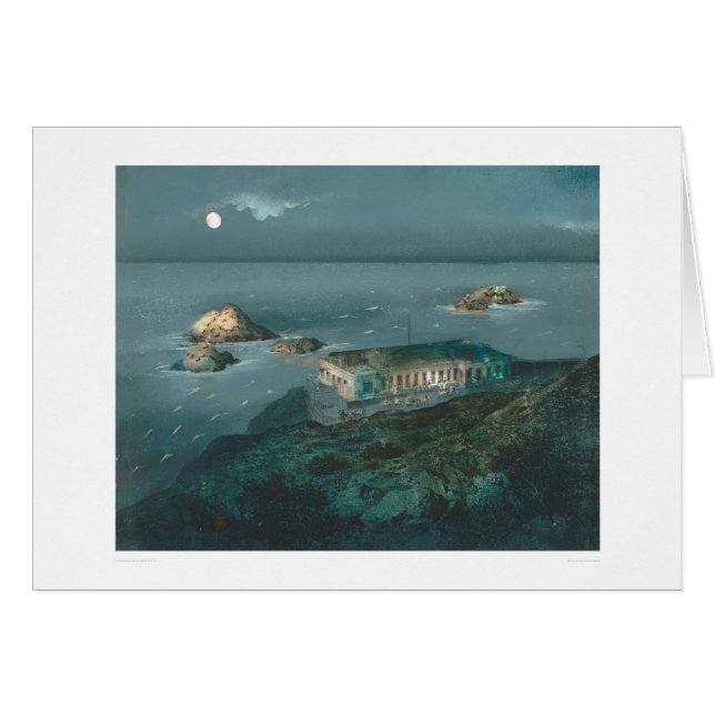 Klippahuset och förseglar stenar (1157) hälsningskort (Framsidan Horizontal)