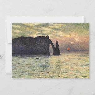 Klippan Etretat, Solnedgång av Claude Monet