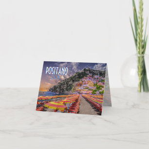 Klippan för den Positano stranditalien returnerar Kort