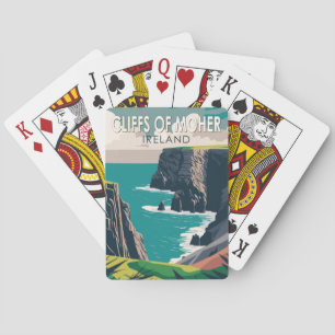 Klippan Moher Irland Resa Konst Vintage Casinokort
