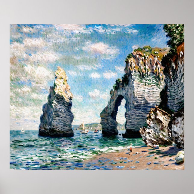 Klipparna vid Étretat Poster (Framsidan)