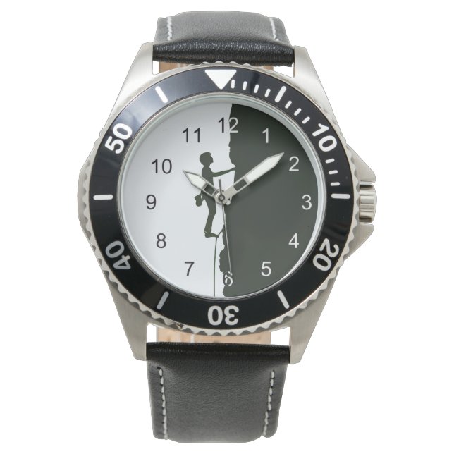 Klippblock, Bergsklättrare Silhuett Armbandsur (Framsida)