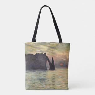 Klippen i Étretat, solnedgång av Claude Monet Tygkasse