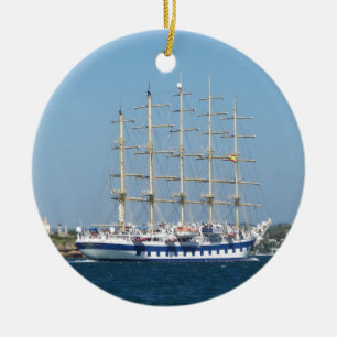 Klipper ut Royalet Tall Frakt Julgransprydnad Keramik