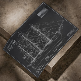 Klipperskeppet Flying Cloud - Ritning PD Poster