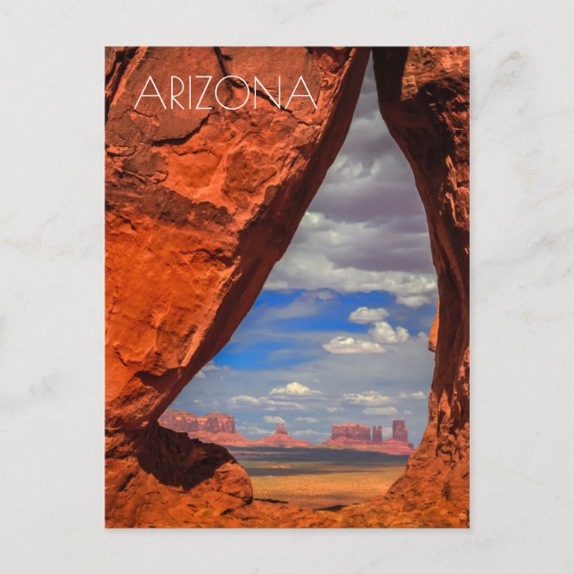 Klippfönster till Monument Valley, AZ Vykort (Framsida)