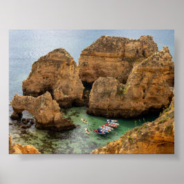 Klippformationer i Algarve Poster