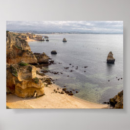 Klippformationer i Algarve Poster