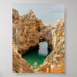 Klippformationer i Algarve Poster