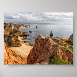 Klippformationer i Algarve Poster